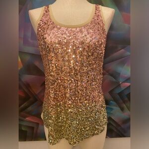 Ombre Sequins “Express” Tank Top- Size M
